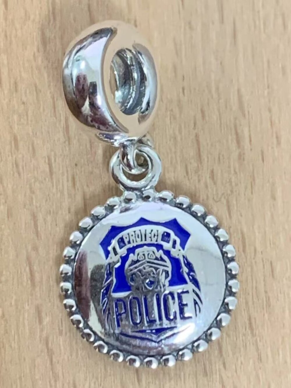 Pandora Police Badge Exclusive Charm Pendant, S925 Silver Jewelry Bracelets